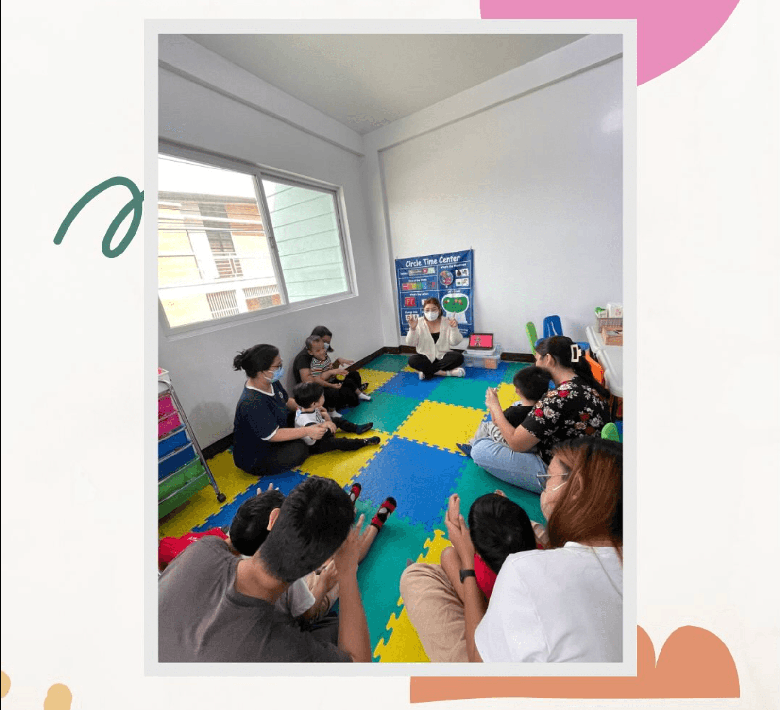 Circle-time group session with children and parents